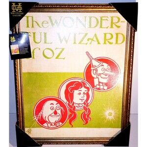 The Wonderful Wizard Of Oz Framed Canvas Print WW Denslow Mod Vintage Gallery